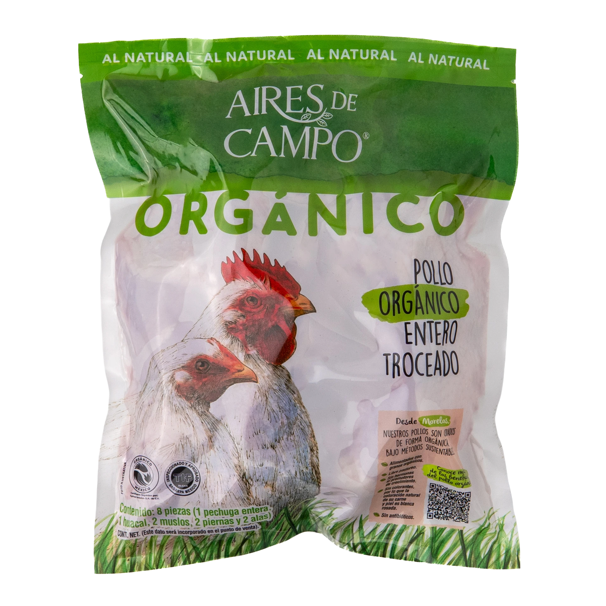 Pollo Org&aacute;nico Entero Troceado