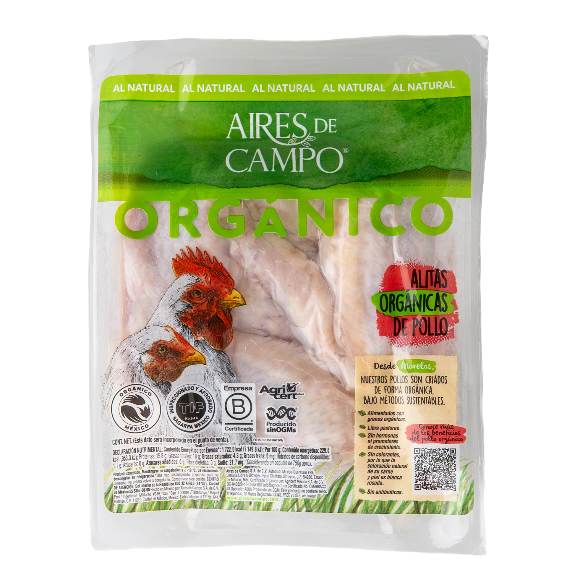 Alitas Org&aacute;nicas de Pollo